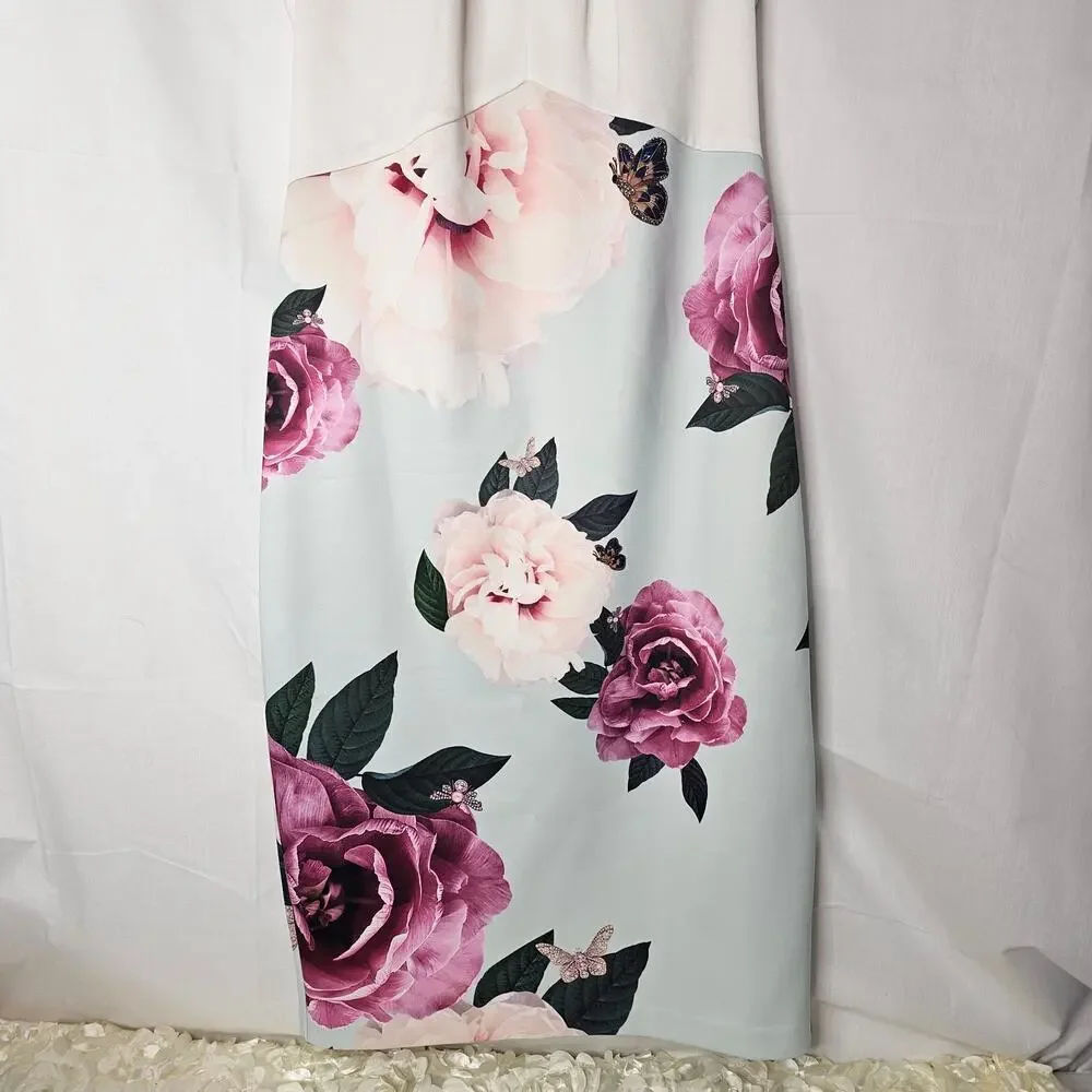 Ted Baker London - Annile Magnificent Ruched Bodycon Dress size 3 - Picture 4 of 8